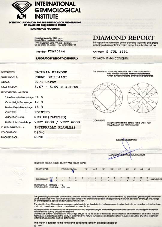 Foto 9 - Diamant, IGI!!!, 0,71ct Lupenrein River D VG/VG Diamond, D5590