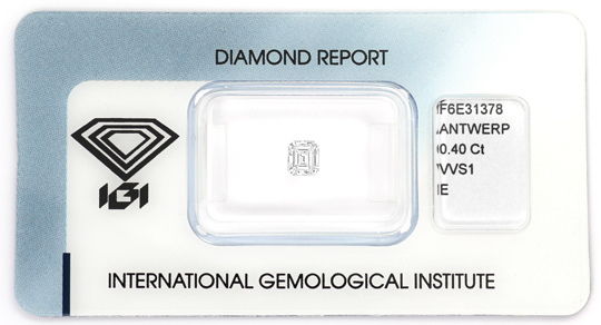 Foto 1 - Diamant 0,40 Carat Emerald Cut River VVS1 IGI Expertise, D6443