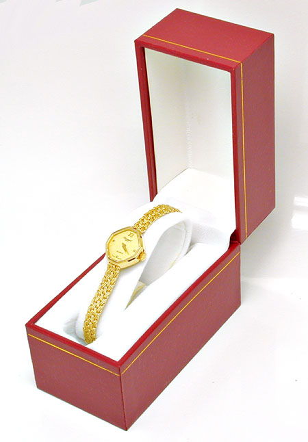 Foto 4 - Tolle Damen-Armbanduhr, 14K Gelbgold Topuhr Ungetragen, U1023